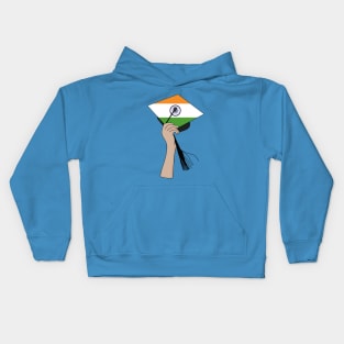 Holding the Square Academic Cap India Kids Hoodie